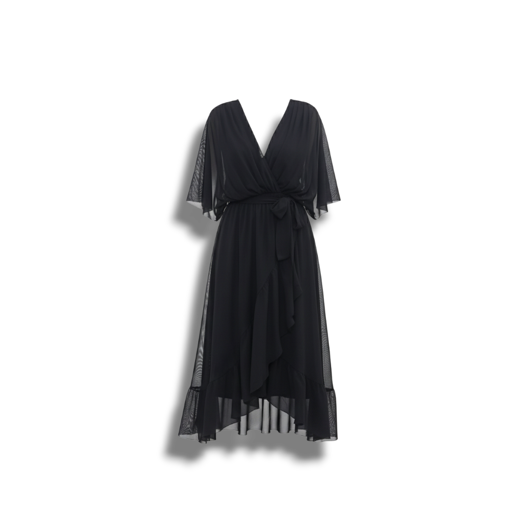 Seraphina - Timeless Wrap Midi Dress for Effortless Elegance