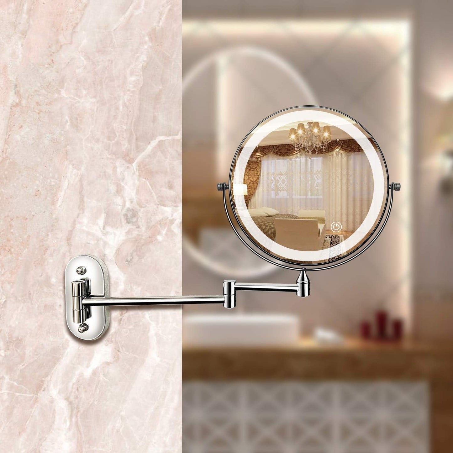 Lamporia - LED Magnifying Mirror With Rechargeable Battery