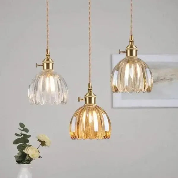 Lavora - Elegant Glass Flower Pendant Light E27 Fixture Piero Home