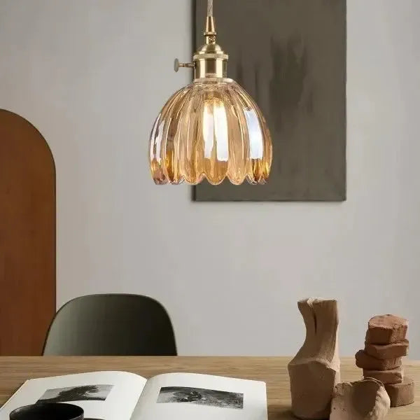 Lavora - Elegant Glass Flower Pendant Light E27 Fixture Piero Home