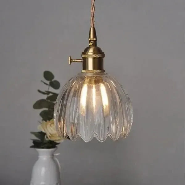 Lavora - Elegant Glass Flower Pendant Light E27 Fixture Piero Home