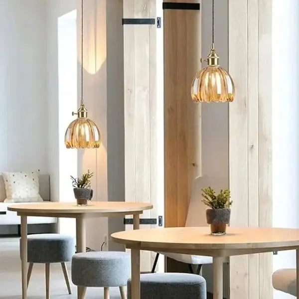 Lavora - Elegant Glass Flower Pendant Light E27 Fixture Piero Home