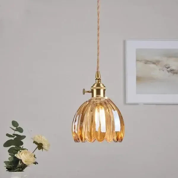 Lavora - Elegant Glass Flower Pendant Light E27 Fixture Piero Home