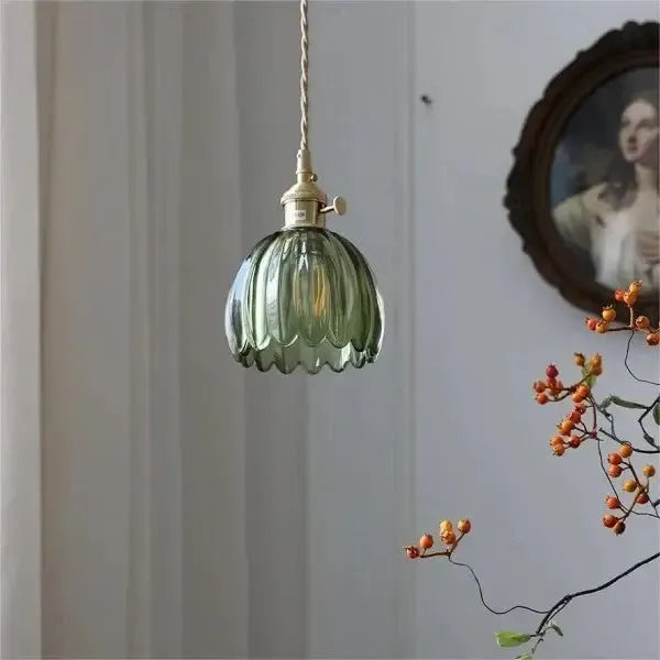 Lavora - Elegant Glass Flower Pendant Light E27 Fixture Piero Home