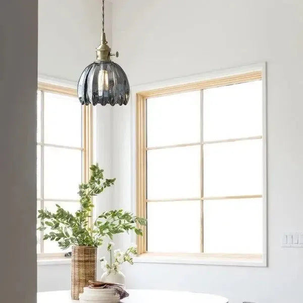 Lavora - Elegant Glass Flower Pendant Light E27 Fixture Piero Home