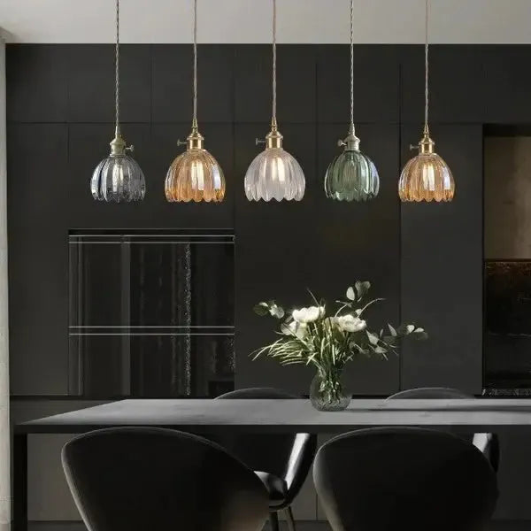 Lavora - Elegant Glass Flower Pendant Light E27 Fixture Piero Home