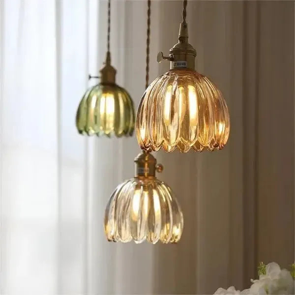 Lavora - Elegant Glass Flower Pendant Light E27 Fixture Piero Home