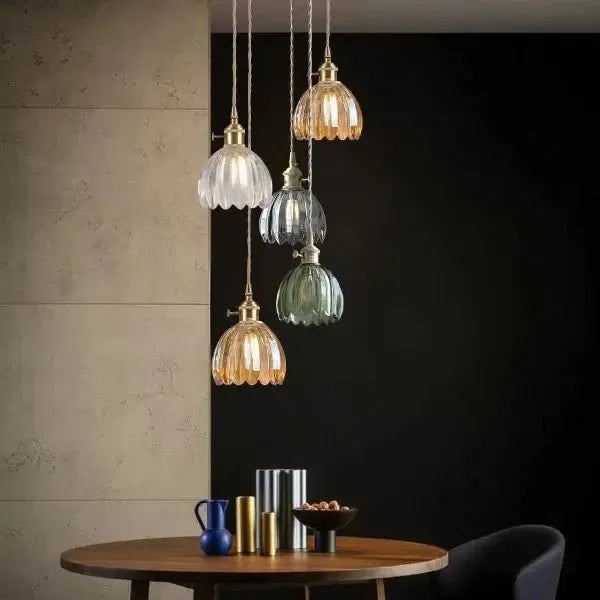 Lavora - Elegant Glass Flower Pendant Light E27 Fixture Piero Home