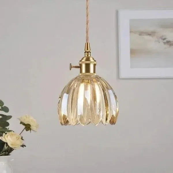 Lavora - Elegant Glass Flower Pendant Light E27 Fixture Piero Home