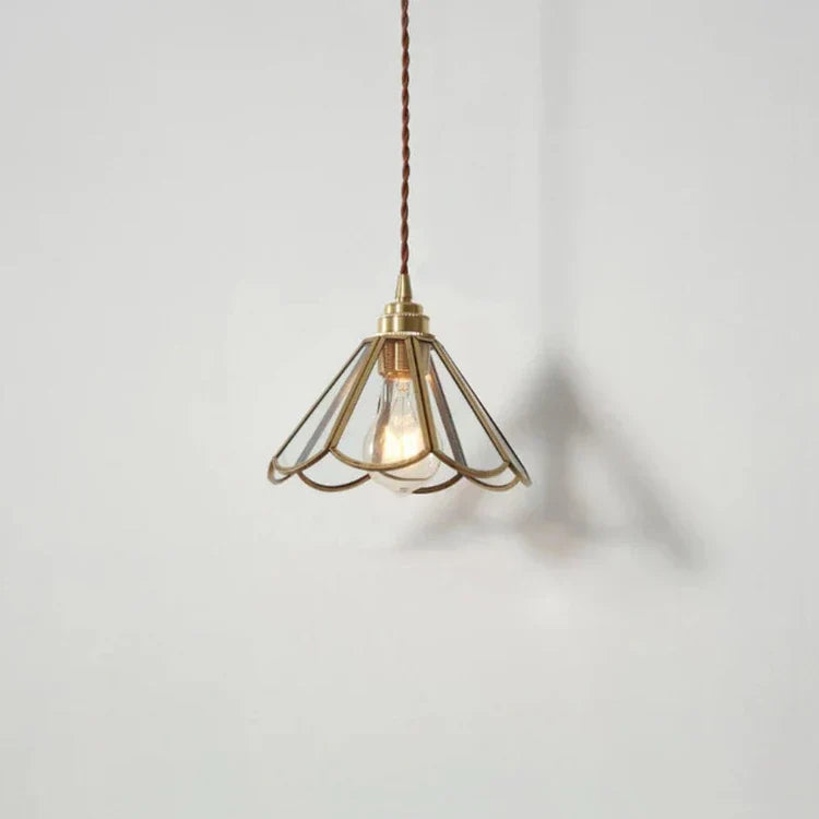 Woolora - Gennaro Glass Pendant Lamp With Elegant Fabric Cord