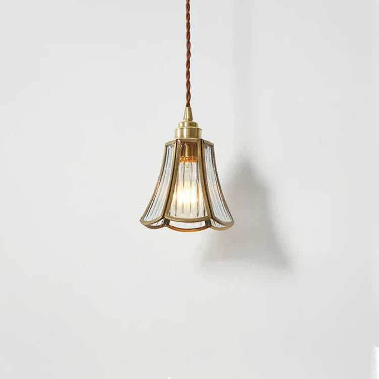 Woolora - Gennaro Glass Pendant Lamp With Elegant Fabric Cord