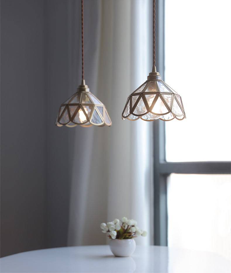 Woolora - Gennaro Glass Pendant Lamp With Elegant Fabric Cord