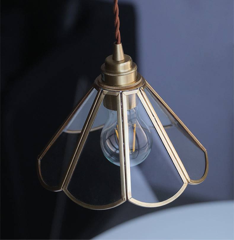 Woolora - Gennaro Glass Pendant Lamp With Elegant Fabric Cord