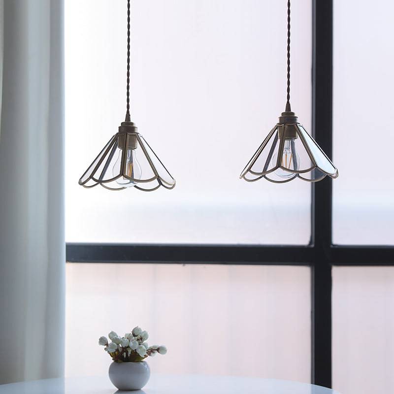 Woolora - Gennaro Glass Pendant Lamp With Elegant Fabric Cord