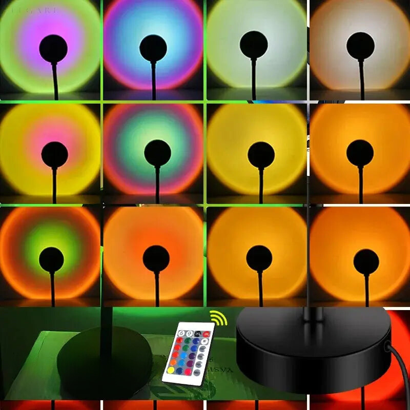 Clarvia - LED sunset projection lamp with remote control