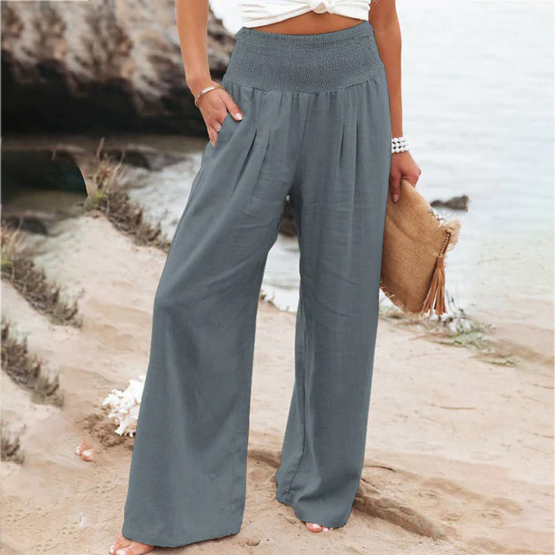 Jaycee - Linen Summer Pants With Stretch For Women Breathable