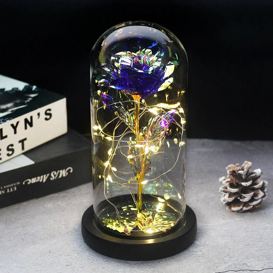 Floréra – Eternal Rose in Glass Dome with LED Light