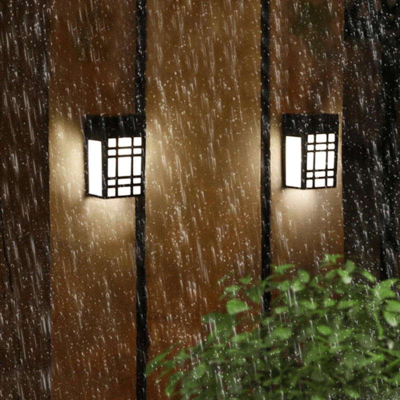 Homora - HikariGlow Japanese Solar Wall Light for Elegant Outdoor Bliss