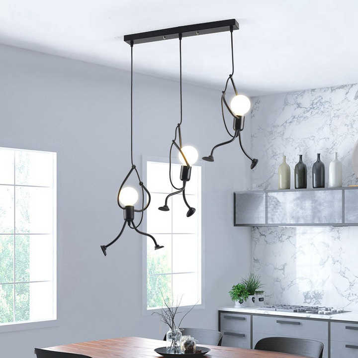 Serava - Playful Doll Pendant Lamp Retro Hanging Light Fixture