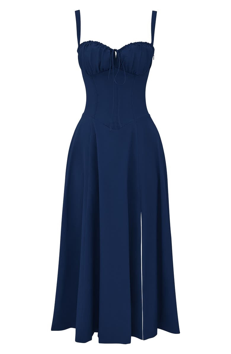 Nooria - Elegant Women's Floral Midi Dress with Flared Skirt