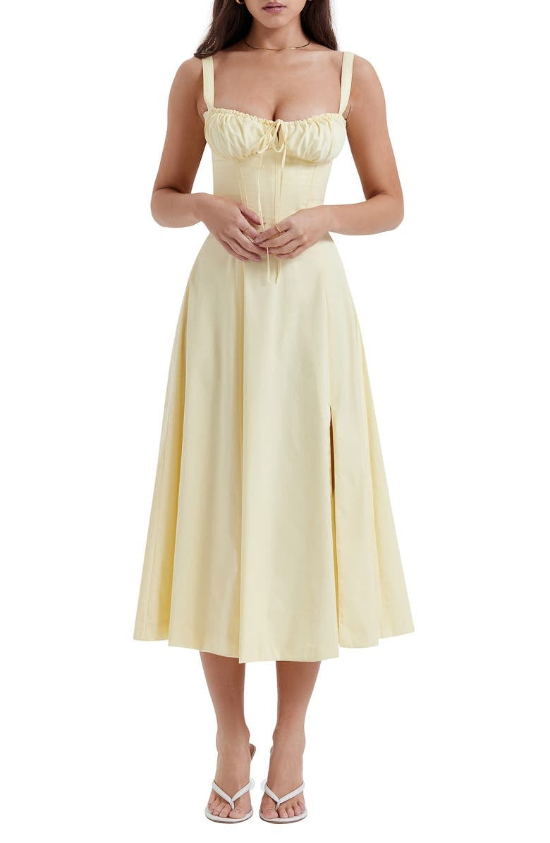 Nooria - Elegant Women's Floral Midi Dress with Flared Skirt