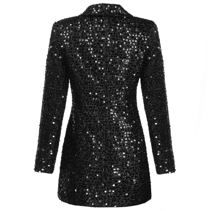 Evelia - Dazzling Blazer Dress with Sparkling Glitter Details
