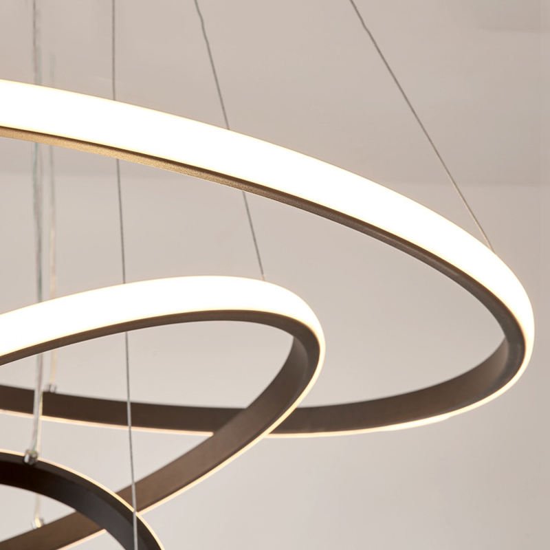Decoria - ArishaLight Modern Triple Ring Led Chandelier Dining Room
