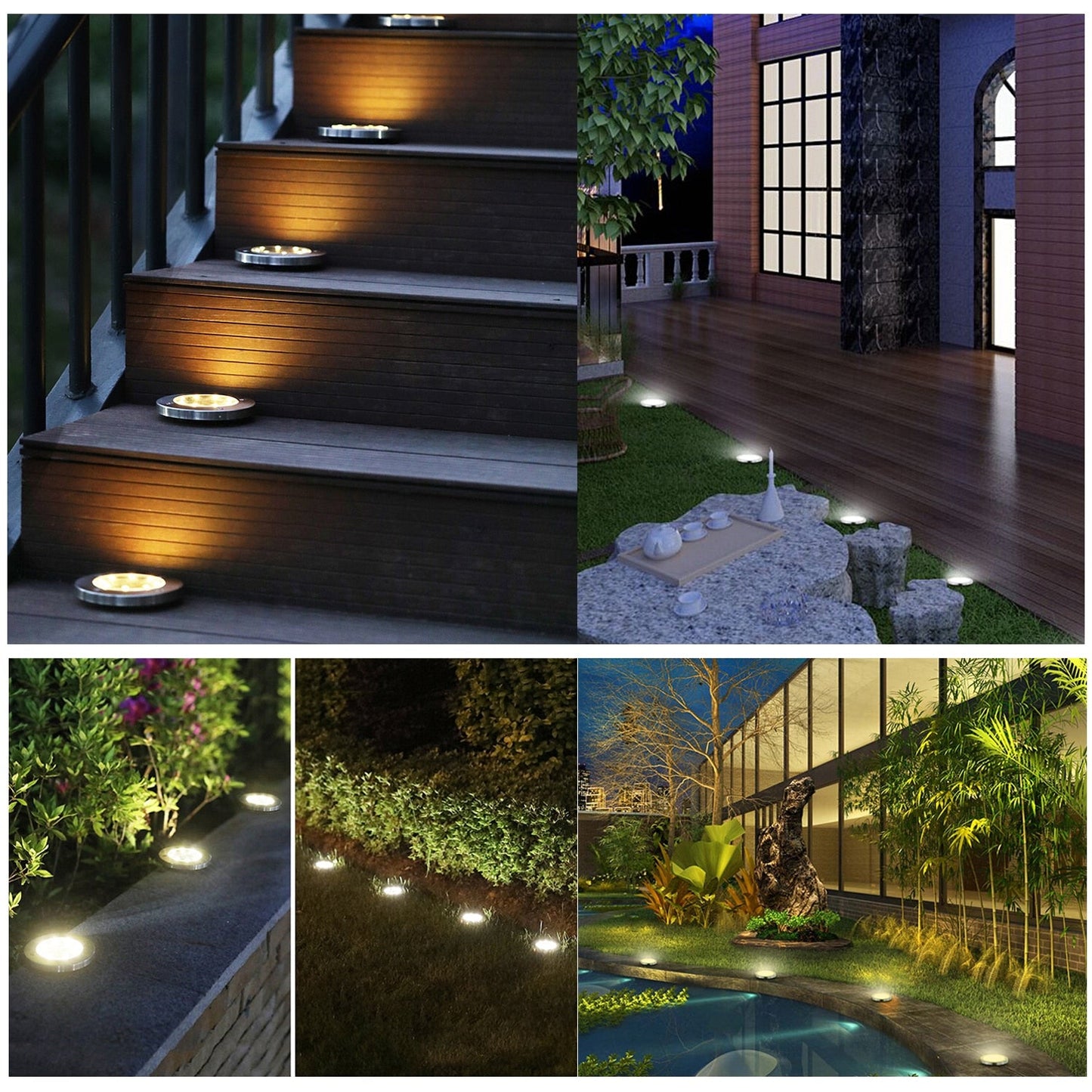 Bathora - Wireless LED Solar Garden Lights Deluxe For Ambience