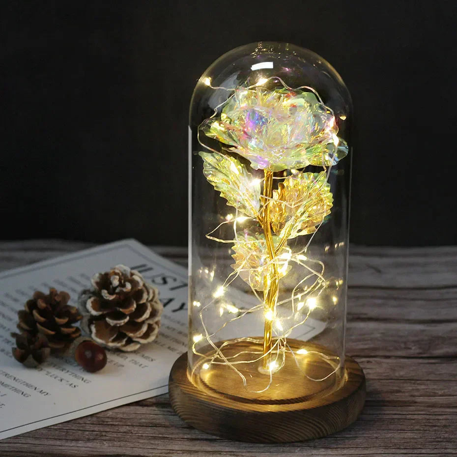 Floréra – Eternal Rose in Glass Dome with LED Light