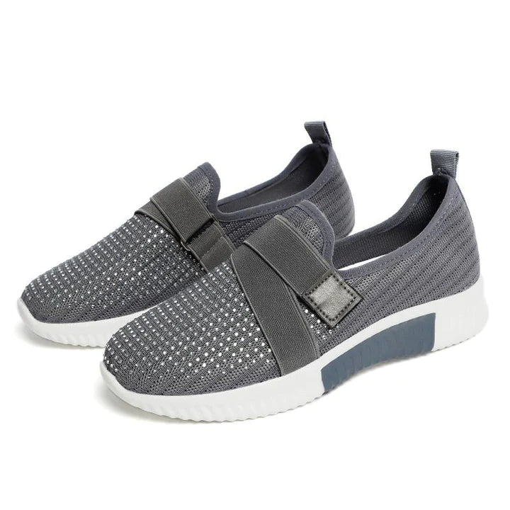 Anne - Stylish Women's Slip-On Sneakers with Velcro Closure