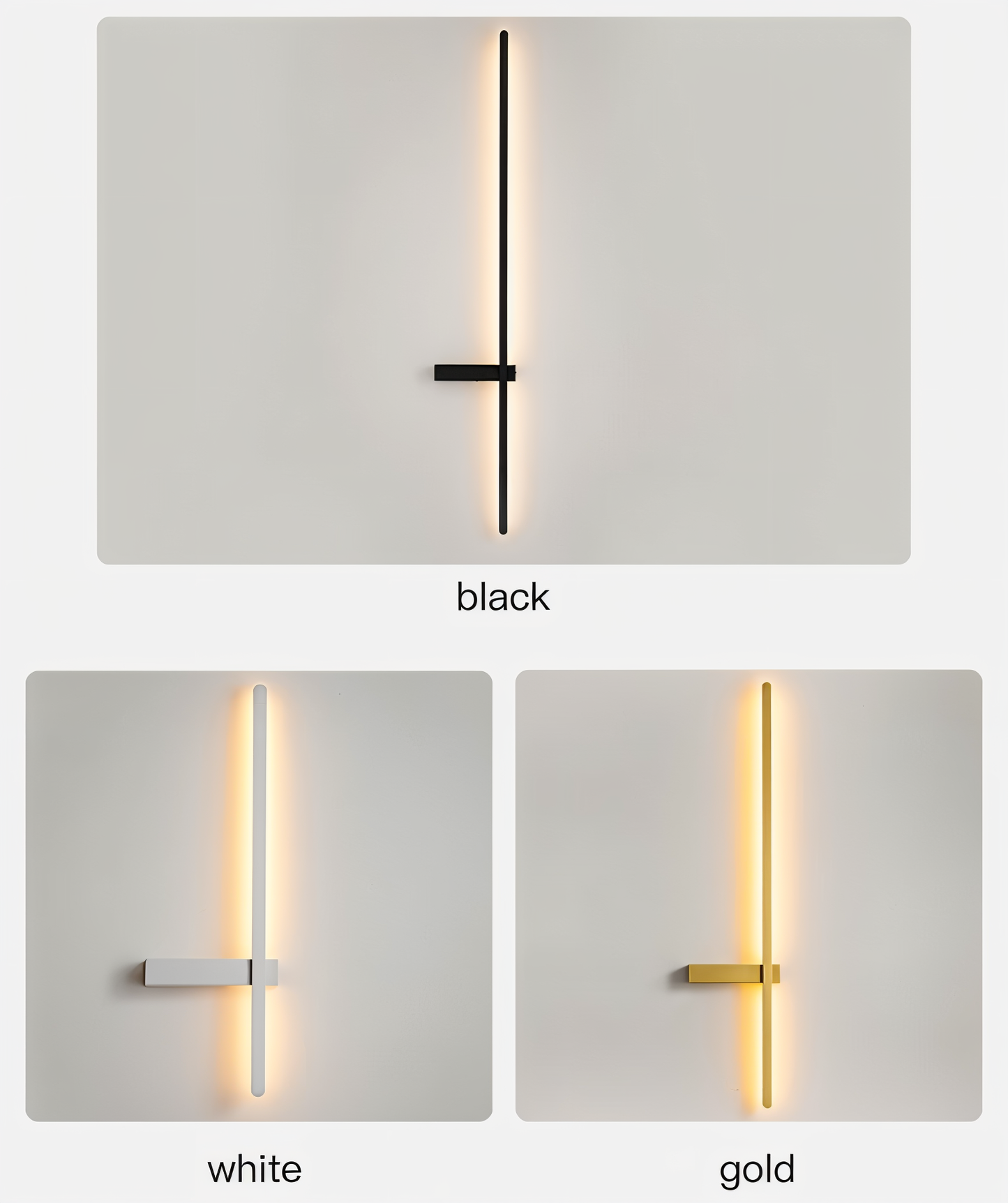 Arvion - The Line Minimalist Black Long LED Wall Light Fixture