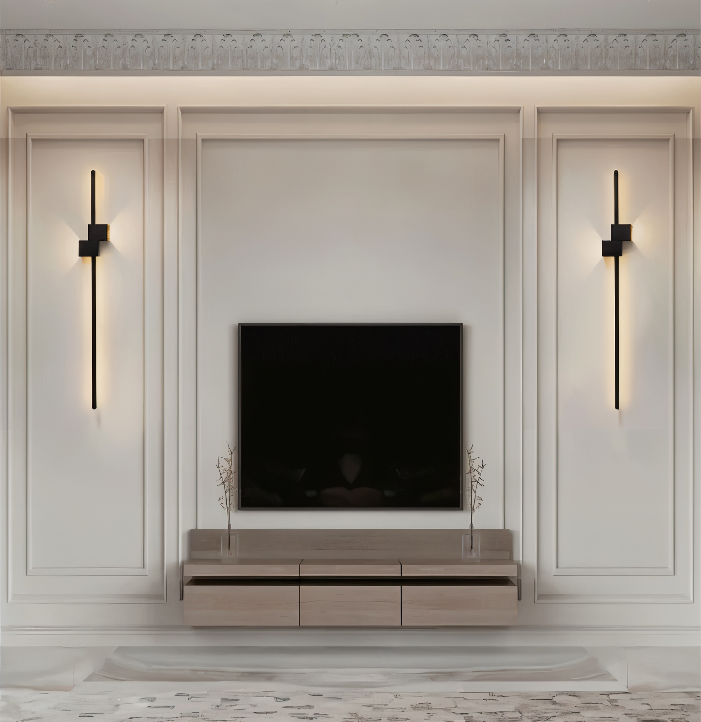 Arvion - The Line Minimalist Black Long LED Wall Light Fixture