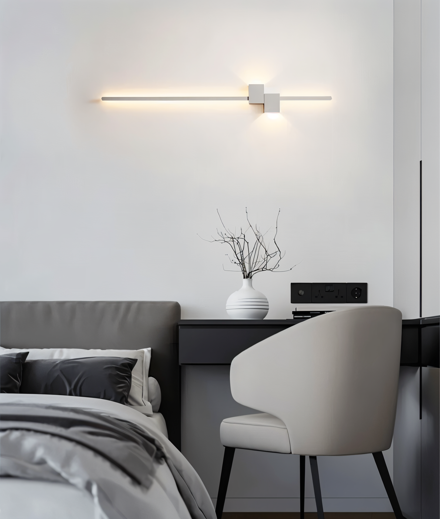 Arvion - The Line Minimalist Black Long LED Wall Light Fixture