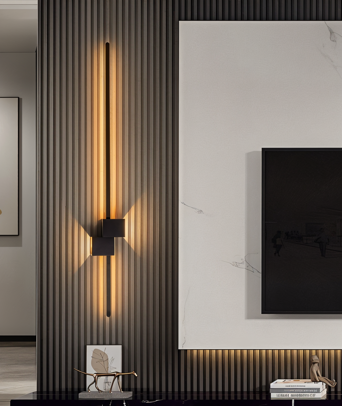 Arvion - The Line Minimalist Black Long LED Wall Light Fixture