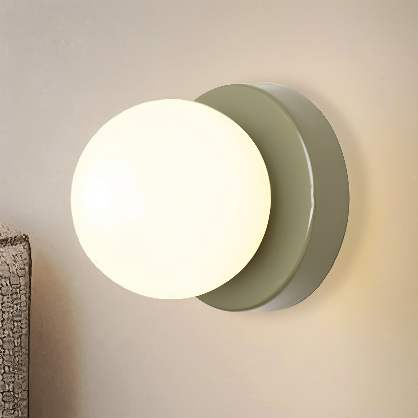 Soluxe - PearlPop White Glass Orb Wall Mounted Light LED Indoor