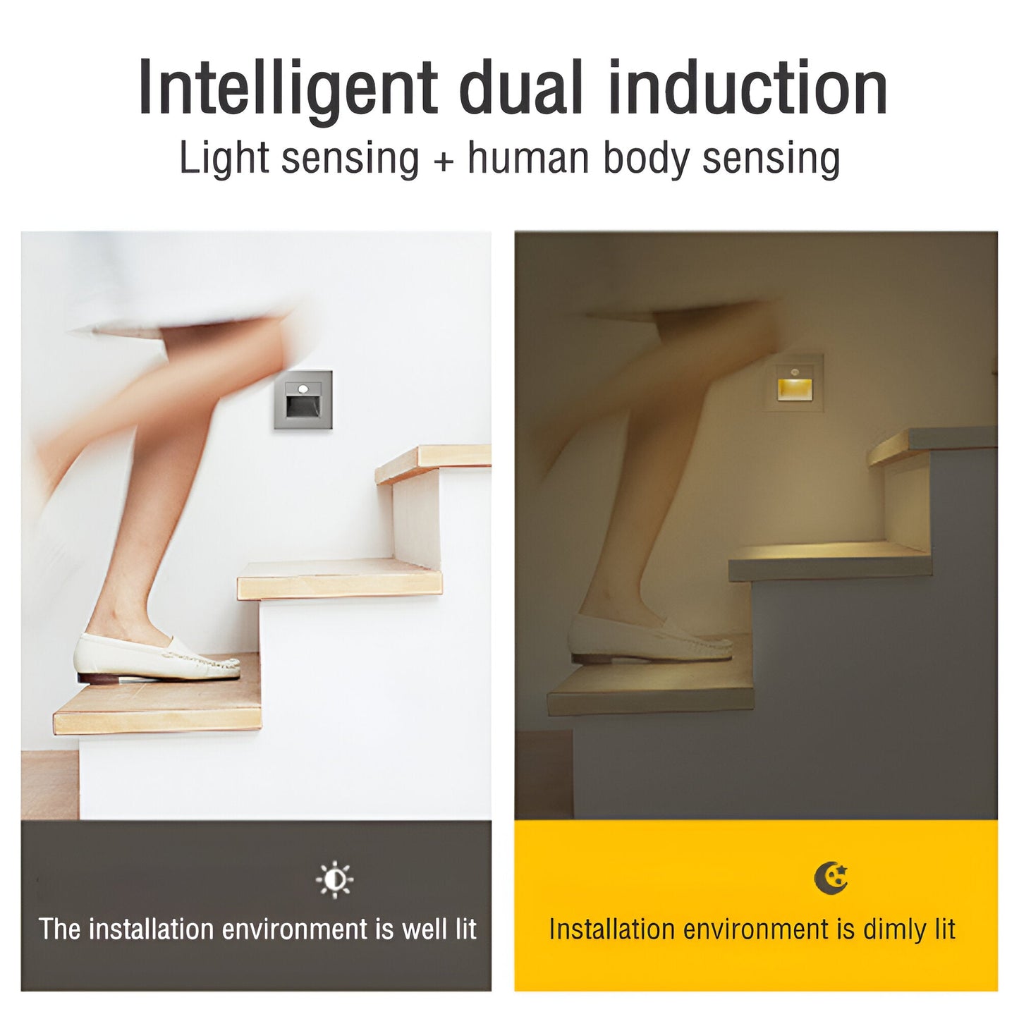 Enyra - LumiStep Motion Sensor Flush Mount Wall Light For Stairs