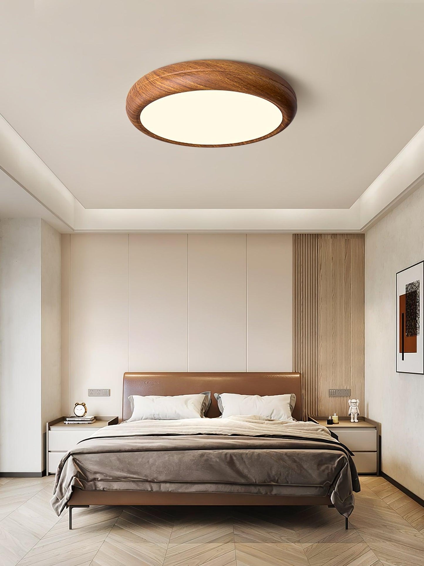 Florven - Giulio Scandinavian Wooden Ceiling Light With LED Lamp