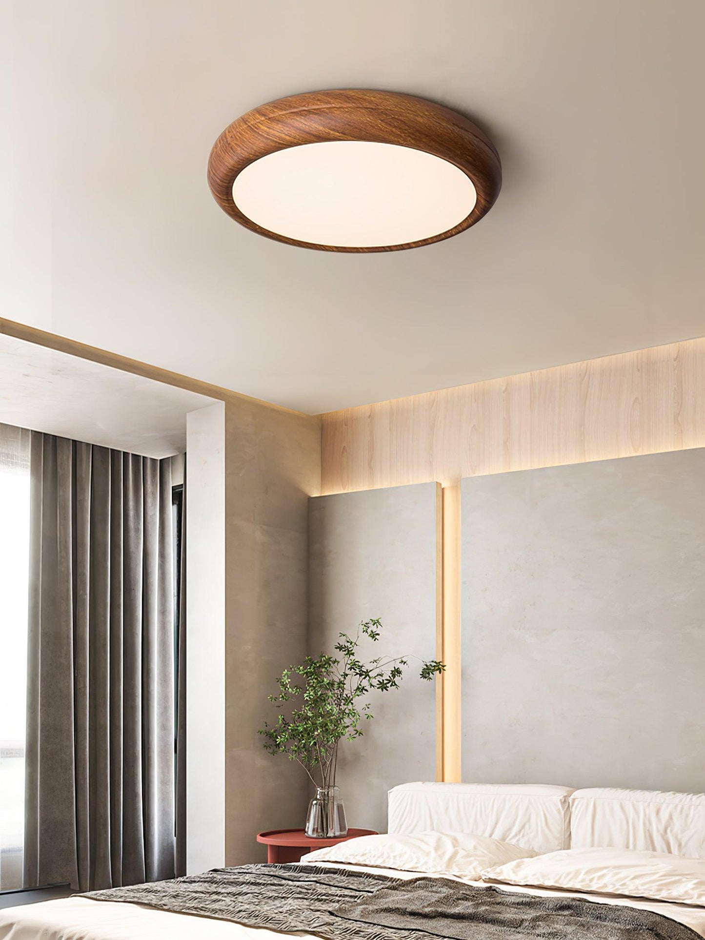Florven - Giulio Scandinavian Wooden Ceiling Light With LED Lamp