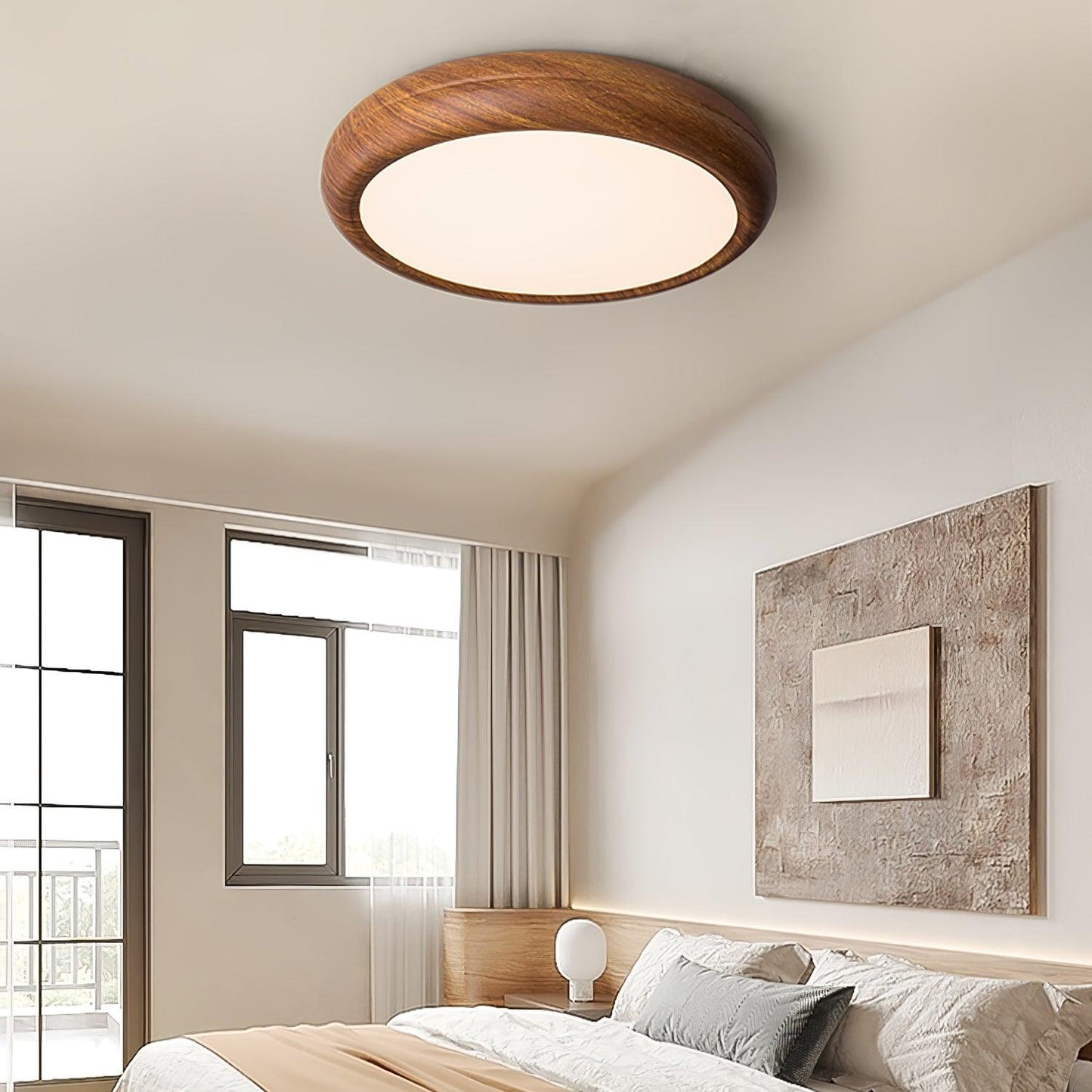 Florven - Giulio Scandinavian Wooden Ceiling Light With LED Lamp