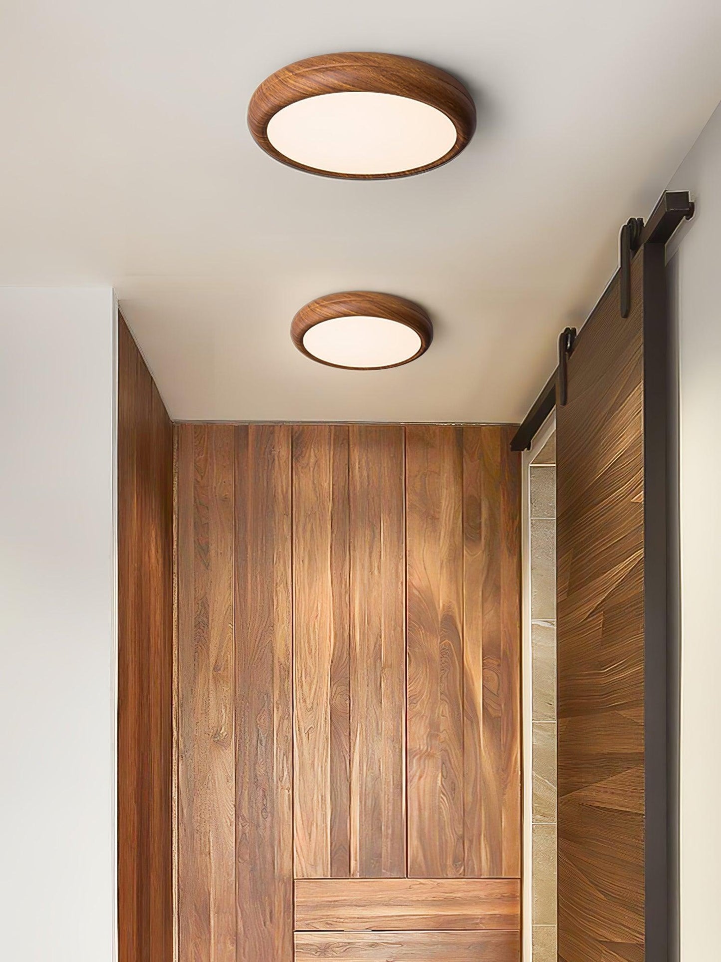 Florven - Giulio Scandinavian Wooden Ceiling Light With LED Lamp