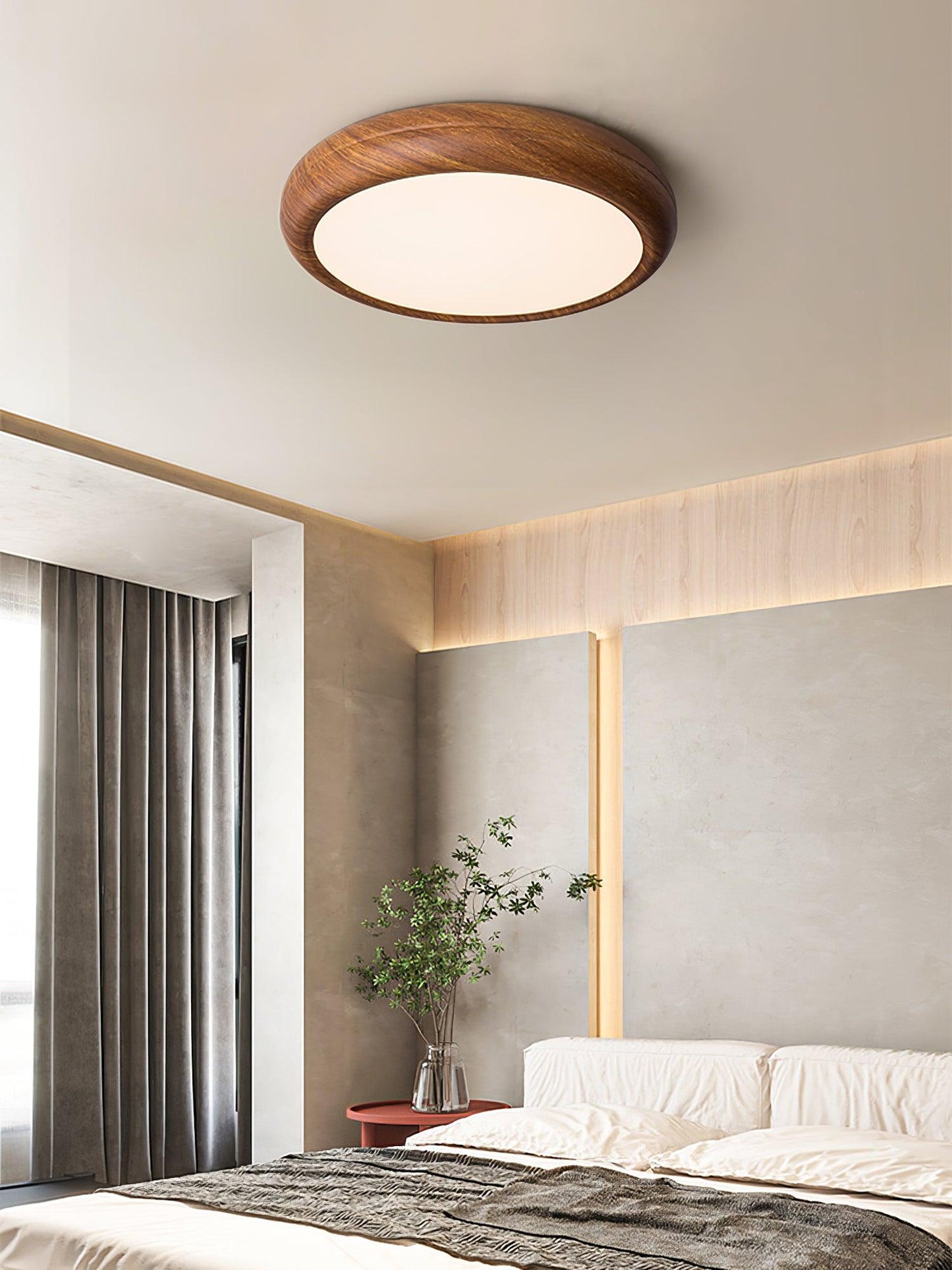 Florven - Giulio Scandinavian Wooden Ceiling Light With LED Lamp