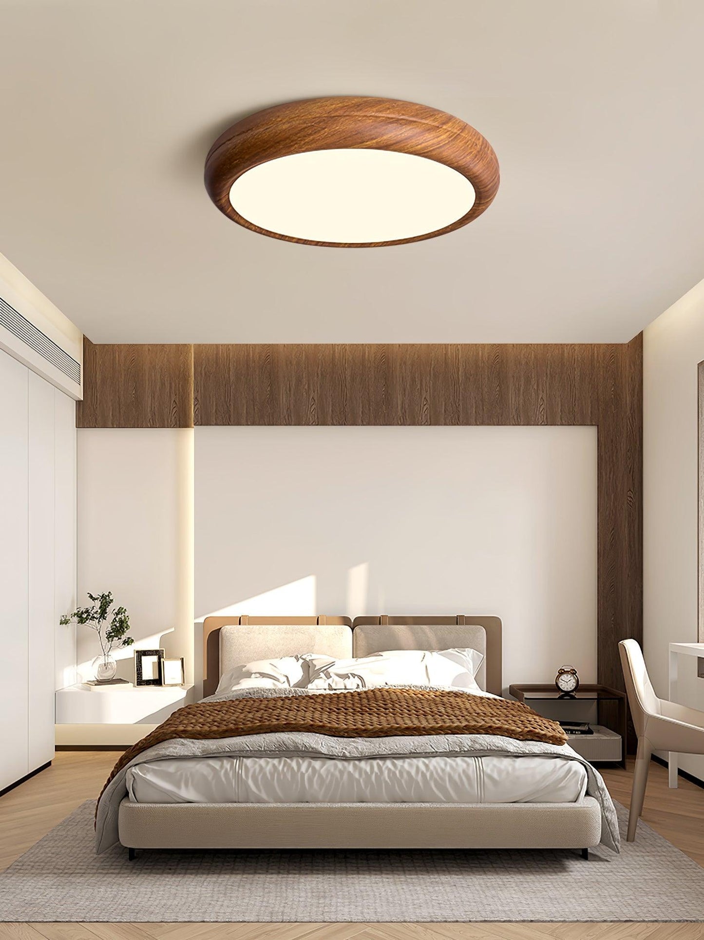 Florven - Giulio Scandinavian Wooden Ceiling Light With LED Lamp
