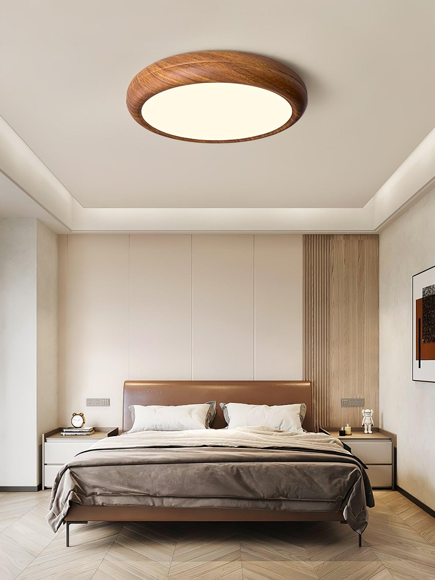 Florven - Giulio Scandinavian Wooden Ceiling Light With LED Lamp