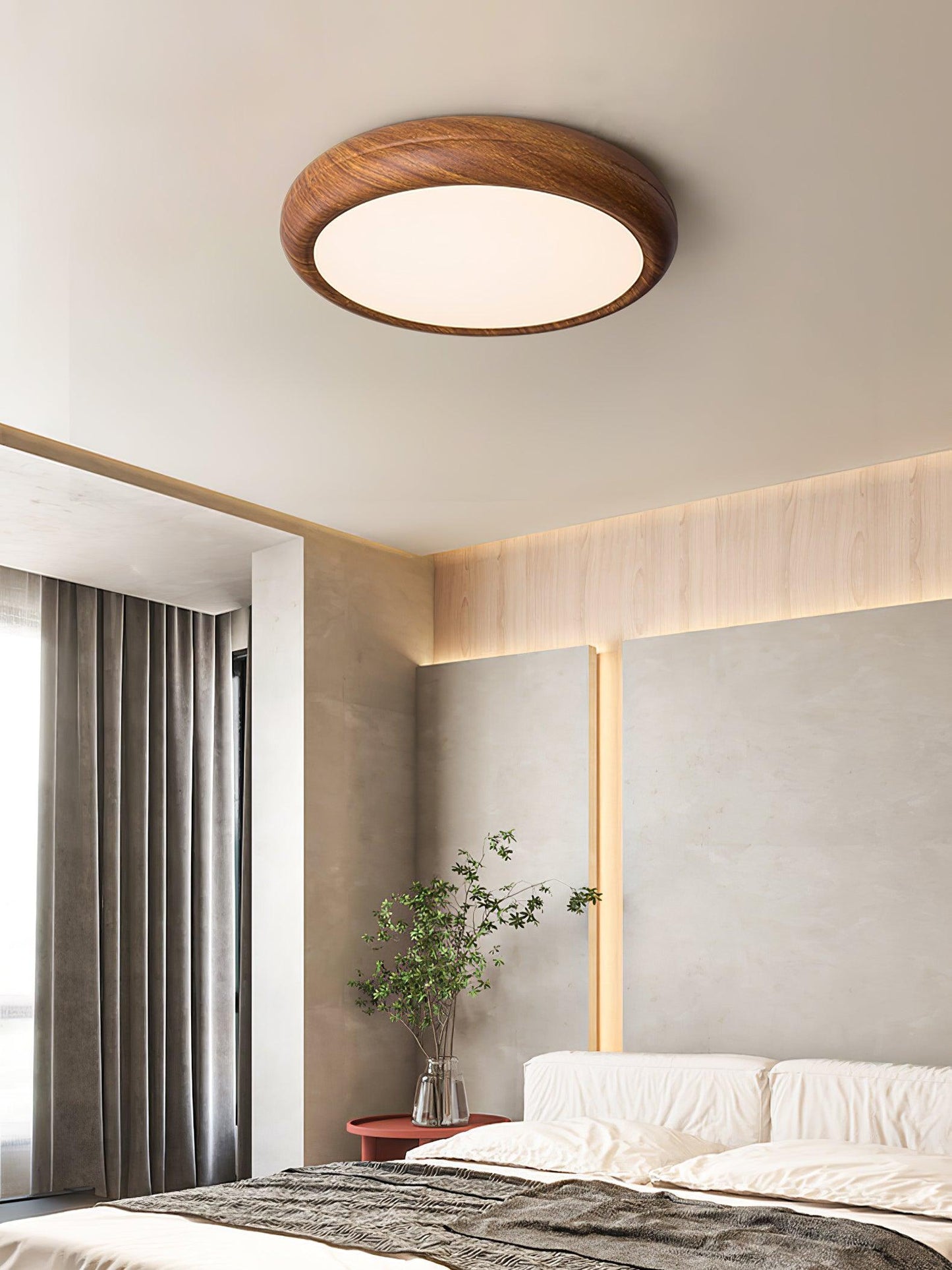 Florven - Giulio Scandinavian Wooden Ceiling Light With LED Lamp