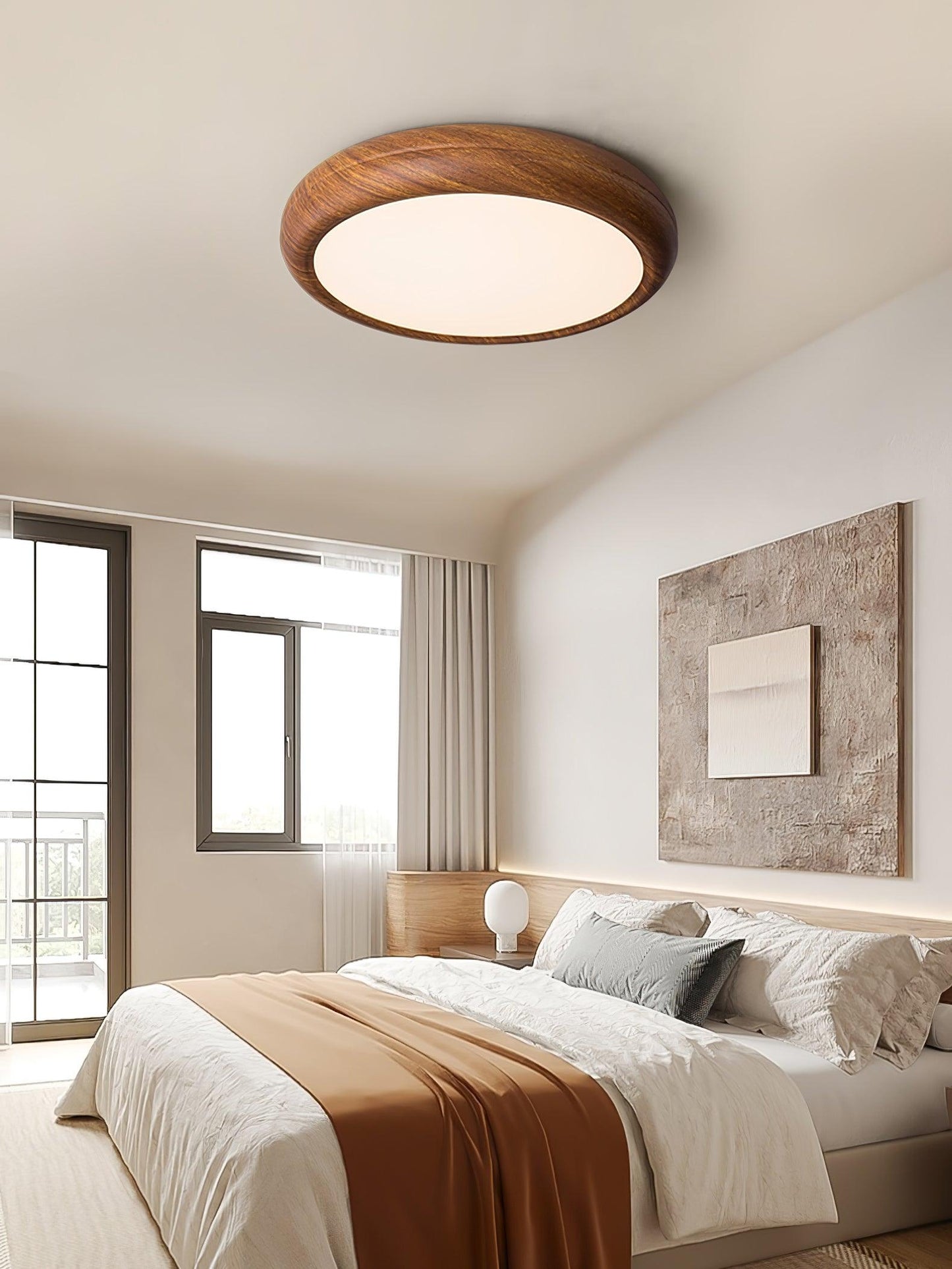 Florven - Giulio Scandinavian Wooden Ceiling Light With LED Lamp