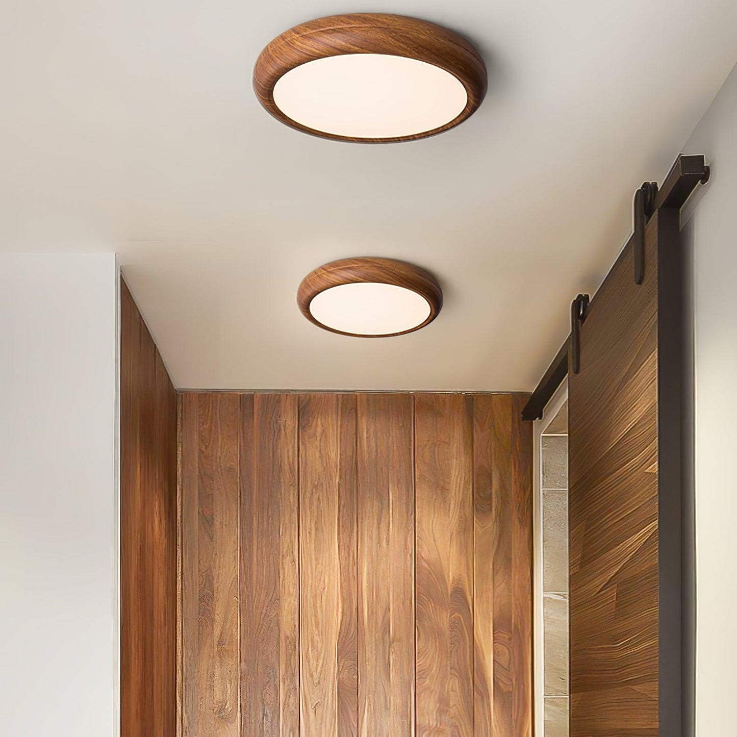 Florven - Giulio Scandinavian Wooden Ceiling Light With LED Lamp