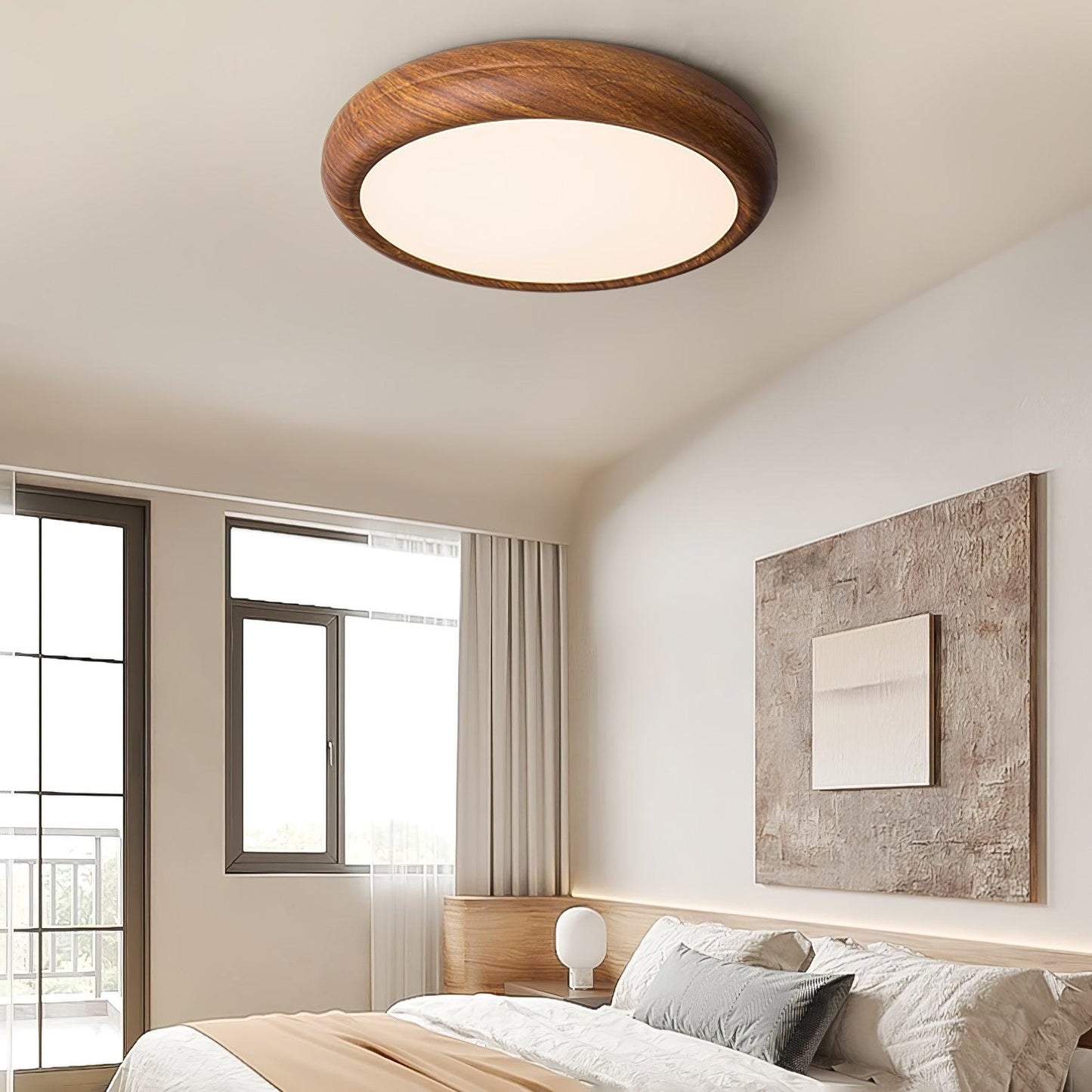 Florven - Giulio Scandinavian Wooden Ceiling Light With LED Lamp