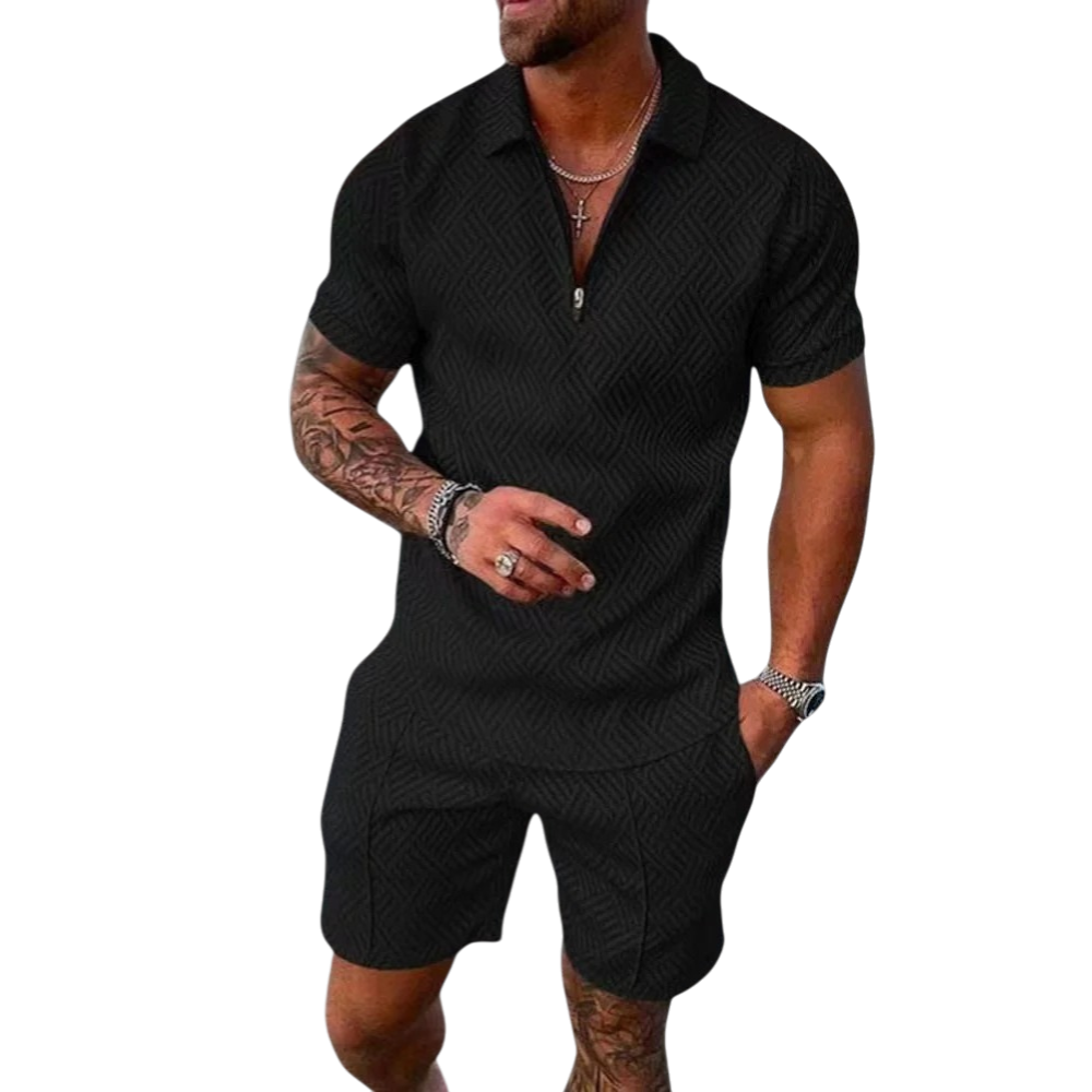 Alex - Stylish Men's Summer Set with Polo Shirt and Shorts