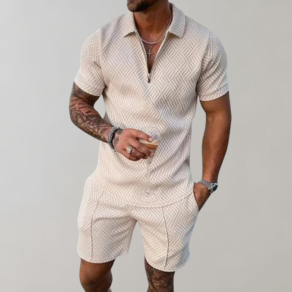 Alex - Stylish Men's Summer Set with Polo Shirt and Shorts