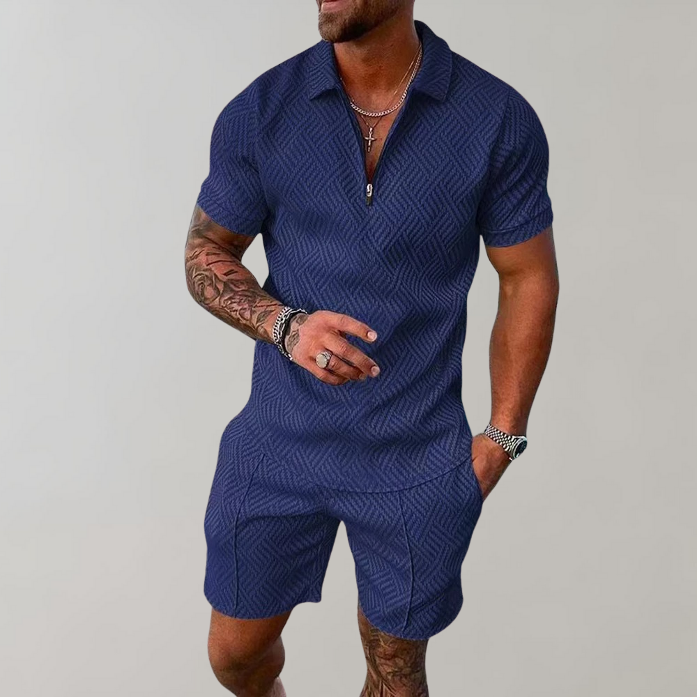 Alex - Stylish Men's Summer Set with Polo Shirt and Shorts